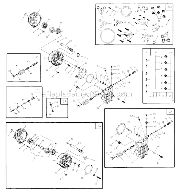 Page A Diagram and Parts List for 1443-0  Briggs and Stratton Pressure Washer